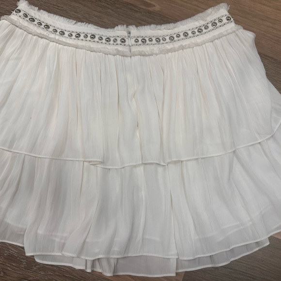 Ramy Brook NWT white mini skirt with silver studs size 10 - Picture 6 of 7